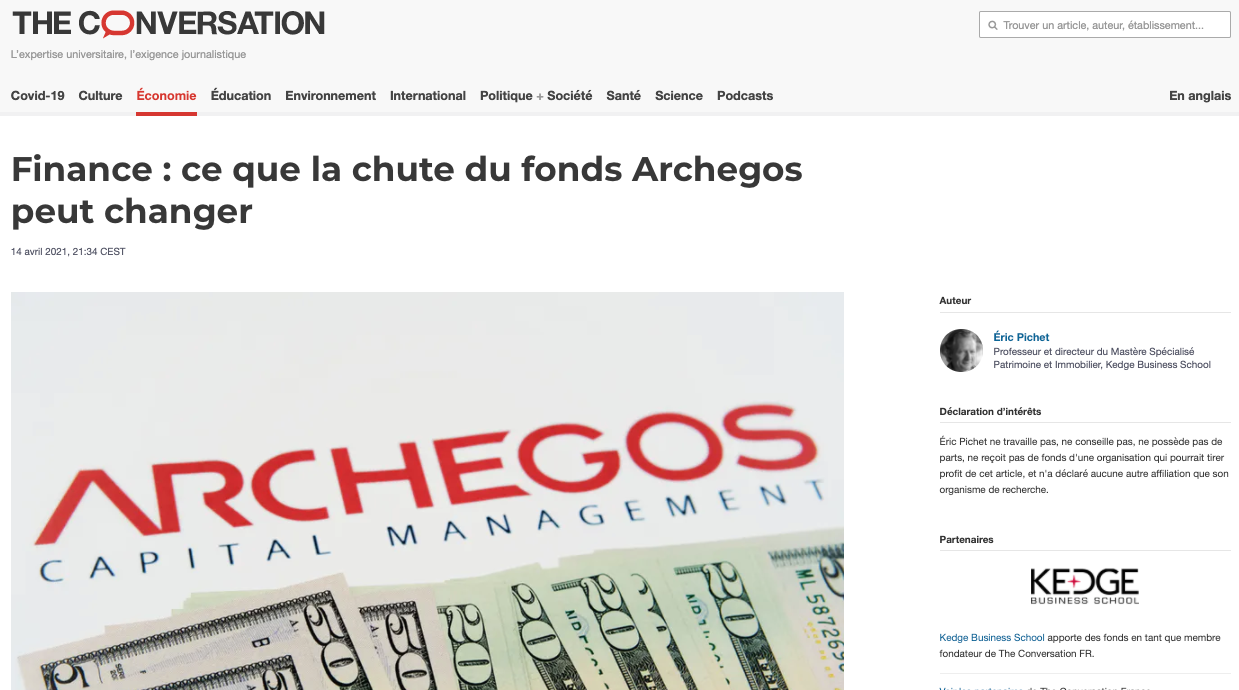 faillite du fonds spéculatif ARCHEGOS