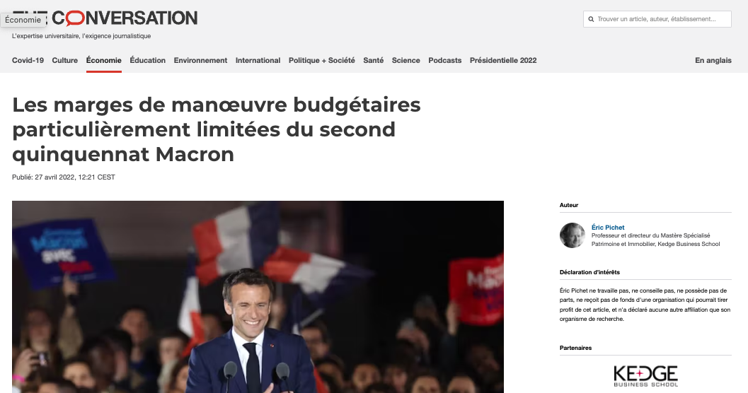 limites budgétaires des promesses électorales du second quinquennat de M.MACRON
